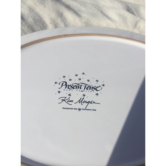 11” spring platter Easter butterfly dinner party gathering green Italy Italian - Picture 5 of 9